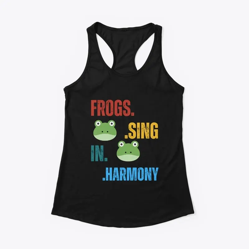 Frogs sing in harmony.